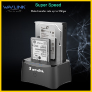 Wavlink USB 3.0 Để SATA I II III Khe Cắm Kép Bên Ngoài HDD Docking Station