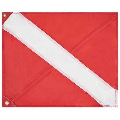 Diving Flag Polyester Fiber Diver Down Flag with Stiffening Pole Boat Marker Flag 19.69 X 24.41in for Snorkeling Diving Underwater Activities original
