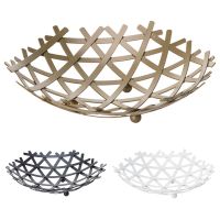 Home Tableware Storage Basket for Fruit Food Display Metal Storage Holder for Food Kitchen Candy Plates