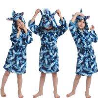 [Xiaoli clothing] เด็ก Toweling Unicorn Robe Soft Bath Robe เด็กวัยหัดเดิน Nightrobe ชุดนอนการ์ตูนสัตว์ Casual Home เด็กทารกเสื้อคลุมอาบน้ำ