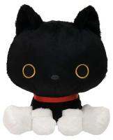 Kutusita Nyanko ตุ๊กตาหนานุ่มแมวดำลายดอกกุหลาบน่ารัก Kids Toys สัตว์ยัดนุ่นน่ารักสำหรับเด็กผู้หญิงเด็กเล็ก