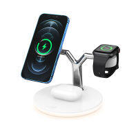 Bonola 25W 3 in 1 Magnetic Wireless Charger Desktop Stand For iPhone12 12Pro Max11ProiWatch 6 5 Fast Charging for Airpods Pro