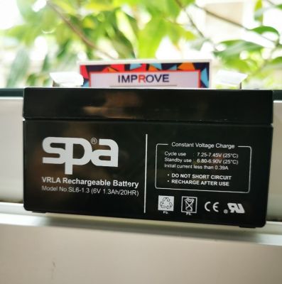 แบตเตอรี่รถไฟฟ้าเด็ก UPS Battery SPA SL6-1.3 (6V 1.3AH) แบตเตอรี่แห้ง สำรองไฟ แบตเตอรี่สปา แบตเตอรี่ SPA แบตแห้ง ไฟฉุกเฉิน-