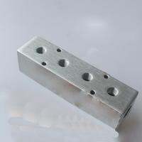 LLJLJ-G1/2quot; In G1/4quot; Out 4 Way Pneumatic Air Solid Aluminum Manifold Block Splitter