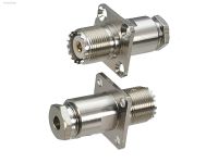 ✟♂♣  1pcs UHF SO239 Female Jack 4 Holes Flange Connector Clamp RG58 RG142 LMR195 RG400 Cable RF Coaxial Brass 50ohm Straight New