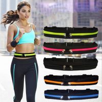 Waterproof Running Belt Hands-Free Waist Mobile Phone Belt With 2 Zipper Pockets Multi-color Elastic Fanny Pack Waist Bag Pouch Running Belt