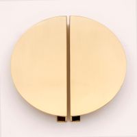 2pcs/Set H65 Round Semicircle Solid Brass Cabinet Knobs Handles Drawer Furnitures Cupboard Wardrobe Knobs Book Cabinet Door Pull Door Hardware Locks