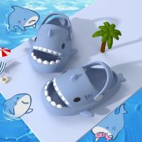 ▥▣ Childrens Cute Shark Slippers Soft Sole Sandals Kids Girls Boys Home Bathroom Non-slip Sandals Outdoor Beach Slides