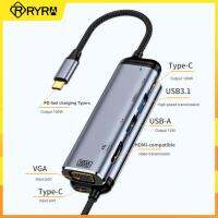 RYRA Multifunctional Type-C Hub Expansion Dock USB 3.1 Docking Station USB-C PD 100W คอมพิวเตอร์ Converter Extractor Extender