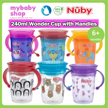 Nuby Tritan No Spill 2 Handle 360 Degree Printed Wonder Cup