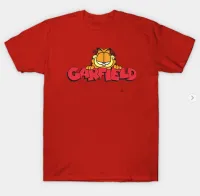 CNY Chineses Dragon ปีใหม่สีแดง,ตัวการ์ตูน Garfield เสื้อยืดคอกลมผ้าฝ้ายกราฟิกแมวสำหรับผู้ชาย/เสื้อ Gils เด็กชาย Distro Age 1 2 3 4 5 6 7 8 9ปี/เสื้อผ้าแม่เด็ก