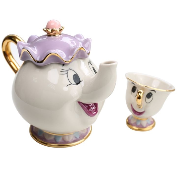three-dimensional-teapot-set-cup-with-beauty-beast-teapot-tea-pot-beaty-and-the-beast-bone-china