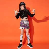 [COD] New Jazz Costume Costumes Short Section Navel Hip Hop Childrens Hip-Hop Womens Fashion