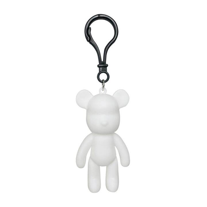 wybu-fluid-violence-bear-keychain-handmade-diy-material-package-homemade-fluid-bear-pendant-white-embryo-creative-hand-wholesale-key-chains