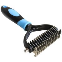 Pet Deshedding Brush 2 Sided Dematting Dog Comb Cat Brush Rake Puppy Grooming Tools Undercoat Shedding Flying Hair