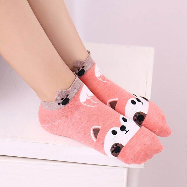 kawaii-women-short-socks-funny-cute-cartoon-animal-cat-dog-fox-panda-rait-high-quality-cotton-harajuku-casual-ankle-socks-sox