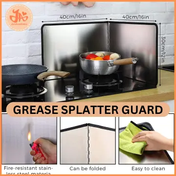 Kitchen Oil Splatter Guard for Stove Top, Stainless Steel Grease Splatter  Screen for Cooking, Anti Oil