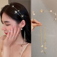 New Butterlfy Headband Rhinestone Tassel Hairband Hair Hoop for Women Hair Accessories Elegant Pearl Metal Headbands Headwear