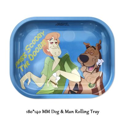Hot Dog & Man Cartoon Rolling Paper Tray Smoking Tray Cigarette Tool Trays Factory Price Operation Trays Wholesale Baking Trays  Pans