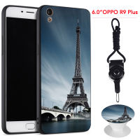 มาใหม่ล่าสุดสำหรับ6.0 OPPO R9 Plus เคสโทรศัพท์สำหรับเคสเนื้อนิ่มทำจากซิลิโคนของ OPPO ที่มีขาตั้งโทรศัพท์ลวดลายและเชือกเหมือนกัน