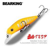 BEARKING 78Mm 11.3G Dive 1.3-1.7M SP ระบบทังสเตนเหยื่อตกปลา Minnow Crank Wobbler คุณภาพ Fishing Tackle Hooks สำหรับตกปลา