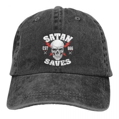 Summer Cap Sun Visor Satanic Saves Skull Halloween Devil Hip Hop Caps Baphomet Satan Lucifer Cowboy Hat Peaked Hats