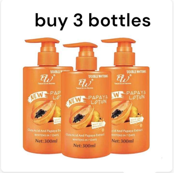 3bottles DW Papaya Lotion (7 days whitening miracle) Lazada PH