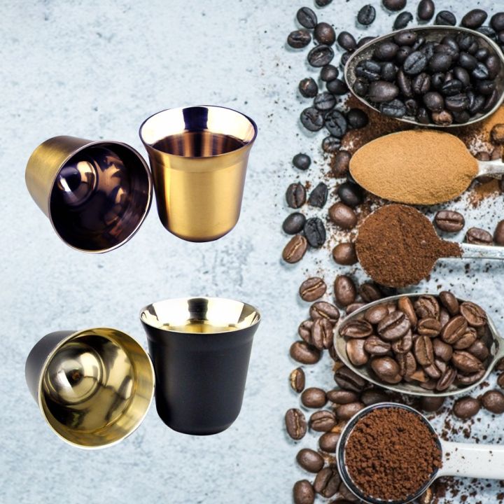 high-end-cups-80มิลลิลิตรผนังสองสแตนเลสเอสเพรสโซ่ถ้วยฉนวนกันความร้อน-nespresso-pixie-ถ้วยกาแฟแคปซูลรูปร่างน่ารักเทอร์โมถ้วยกาแฟแก้ว