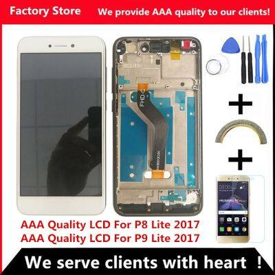 Aaa Lcdframe สำหรับ Huawei P8 Lite เปลี่ยนหน้าจอแสดงผล Lcd สำหรับ Huawei P9 Lite หน้าจอ Lcd Pra-la1 Pra-lx1