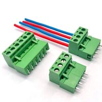 ；‘【；- 1Sets Welding Docking Type 2EDG 5.08MM Straight Curved Needle Terminal Block Connector PCB Plug-In Type Green Terminal Block