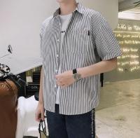 Style &amp; Co เสื้อเชิ้ตคอปก แขนสั้น Mens Korean Summer Shirt