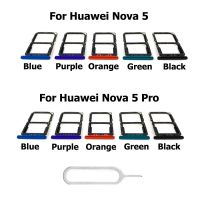 ใหม่สำหรับ Nova 5ถาดใส่ซิมการ์ดสำหรับ Nova 5 Pro อะไหล่เปลี่ยนที่ใส่ซิมกระเป๋าเก็บบัตรตัวเชื่อมช่องเสียบ