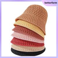 BETTERFORM ฤดูร้อน นุ่มดี การระบายอากาศ หมวกชายหาด หมวกทรงถัง หมวกชาวประมง หมวกกันแดด