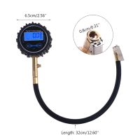 Digital Tire Air Pressure Gauge with Quick Clip Air Chuck Pressure Monitoring Tools Tester for Car Motorcycle Bicycle RV