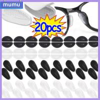 MUMU 10 Pairs ซิลิโคนทำจากซิลิโคน ที่รองจมูก โปร่งใสโปร่งใส ล่องหนแบบล่องหน แผ่นรองจมูกแว่นตา สะดวกสบายสบายๆ สติกเกอร์ติดแน่น ที่ยึดจมูก แผ่นรองจมูก