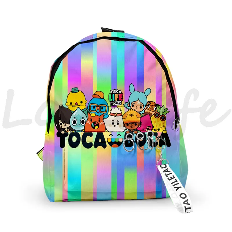 Fashion Toca Life World Game 3 Pcs/set Toca Boca Backpacks for School  Teenagers Girls 3D Anime Pink Softback Bag Travel Mochila