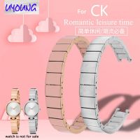 สร้อยข้อมือสแตนเลสผู้หญิงสำหรับ C-K K8G231/K8G236/235หยักสายเหล็ก10สายนาฬิกาเอ็มเอ็ม