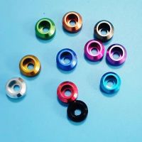 10PCS M2 M2.5 M3 M4 M5 M6  Crown washer cap head aluminum cone washer Arm Dress-Up Washers anodized 11 colors Decoration washer Nails Screws  Fastener