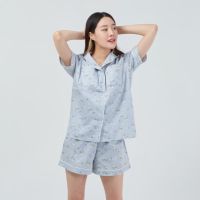 (ปรับไซส์ M)SliptoSleep - Camomile Shorts set ชุดนอนโนบรา