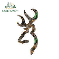 EARLFAMILY 13ซม. X 6ซม. Browning สไตล์ Camo Buck Camouflage การล่าสัตว์สติกเกอร์รูปลอกตลกรถจักรยานยนต์รถ Decal อุปกรณ์เสริม