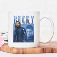 Vintage Bucky Barnes Juice Mug Barnes 1917 Winter Soldier Water Cup Cool Sebastian Stan Graphic Ceramic Mug Superhero Coffee Cup