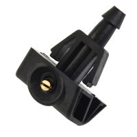 รถด้านหน้าเครื่องซักผ้ากระจก Wiper Water Spray Nozzle พลาสติกสีดำ Fit สำหรับ Nissan Note 2006-2013เครื่องซักผ้าหัวฉีดสเปรย์