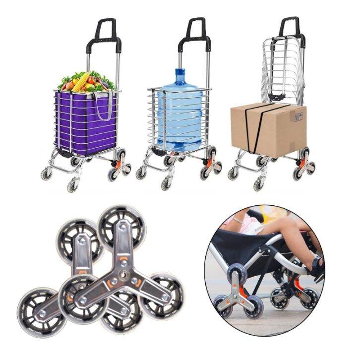 1 Pair 360 Swivel Shopping Cart Trolley Grocery Carts Heavy Duty