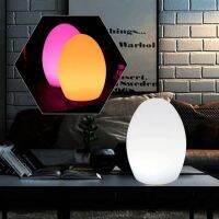 ۩♣ LED Night Lights USB Rechargeable Egg Shape RGB Pat Light Baby Feeding Sleeping Eye Protection Lamp Outdoor Bar Decor Table Lamp