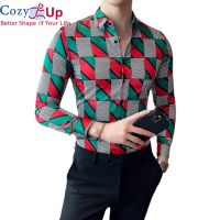 Cozy Up เสื้อแขนยาวพิมพ์ Casual Slim สังคมหรูหราลายสก๊อต Batik สไตล์อังกฤษ