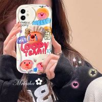 เคส MrHaha สำหรับ iPhone 15 14 13 12 11 Pro Max X XR Xs Max 8 7 6S Plus SE 2020 Lucky Loopy 3D เคสโทรศัพท์ปิดขอบโค้งงอฝาครอบป้องกันนิ่ม TPU