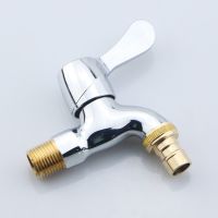 high quality brass body glossy plating G1/2 water tap fast on faucet outdoor yard Bibcock steel connector water stop