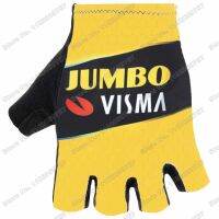 hotx【DT】 2023 Visma Cycling Gloves Wout van Aert Primoz Roglic Gel Half Road Jersey Mittens