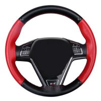 DIY Genuine Leather Car Steering Wheel Cover Soft Anti slip 100 Cowhide Braid With Needles Thread 36 38 40 42 45 47 50cm Size