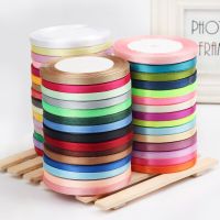 6mm Satin Ribbons DIY Crafts Supplies Fabric Wedding Birthday Party Christmas Halloween Gift Box Wrapping Candy Box Packaging Gift Wrapping  Bags